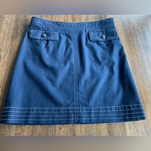 Brooks Brothers Cotton Navy Skirt Sailor Pockets Classic Preppy - size 6